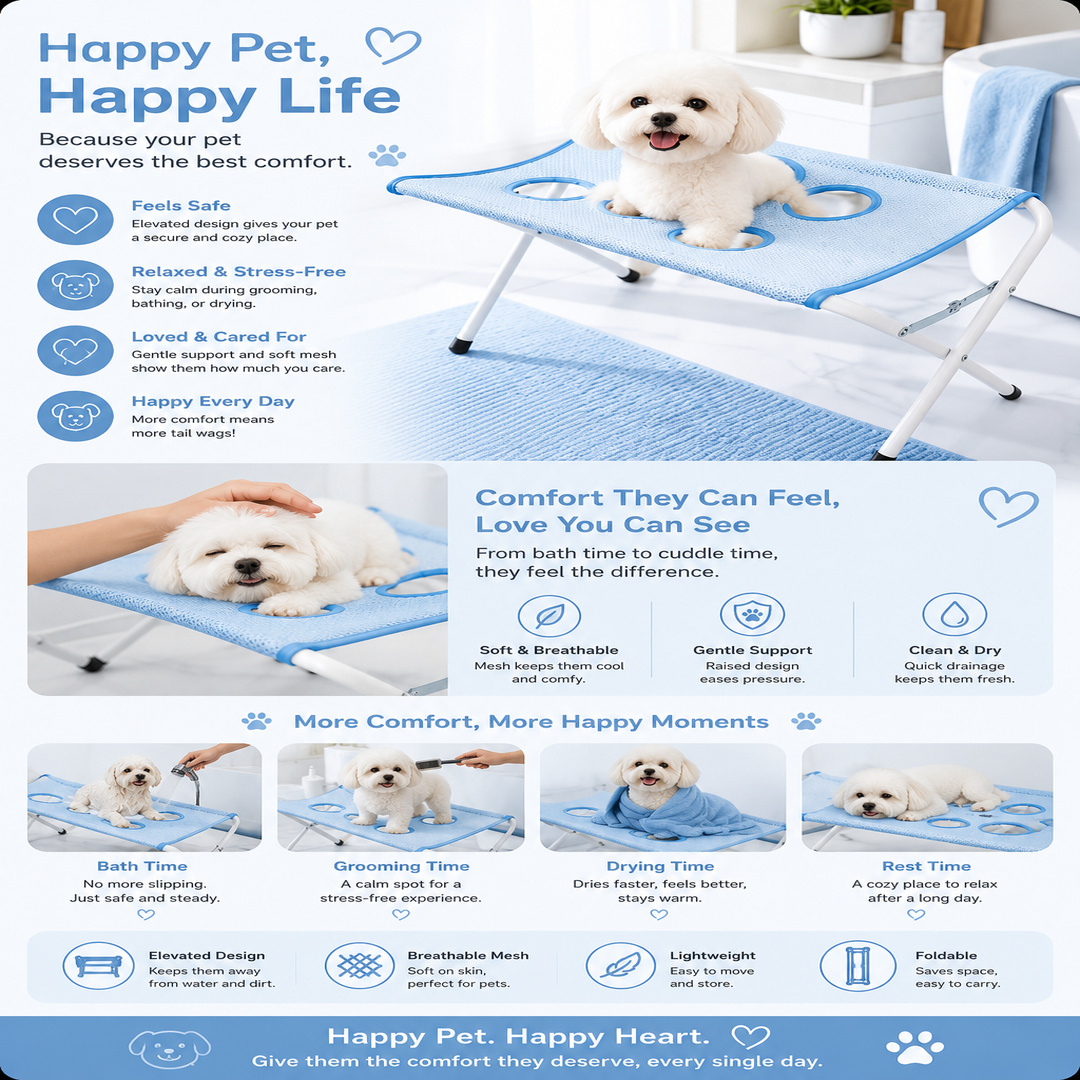 Foldable Pet Grooming Hammock